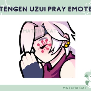 Tengen Pray Emote / Demon Anime Emote for Streaming on Twitch Discord and Youtube / Uzui / Slayer Anime Kawaii Emotes