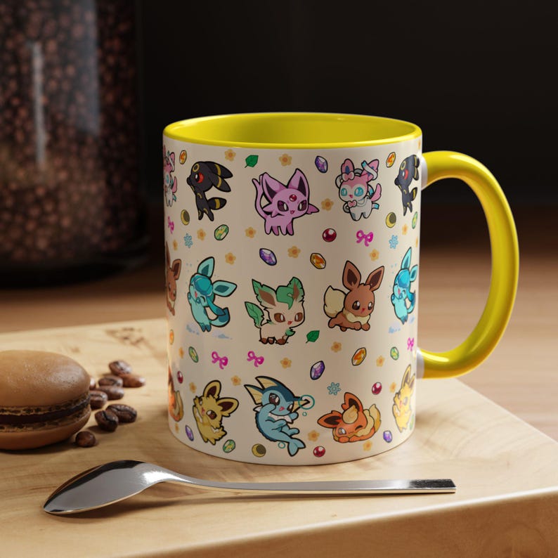 Eeveelution Mug / Anime and Gaming Home decor / Kawaii Gift / Poke Birthday / Personalized Mug / gamer gifts / gaming decor / poke gift image 8
