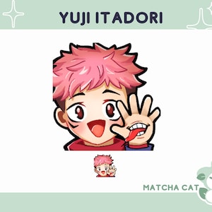 Emote Yuji Wave / Emote JJK / Emote anime carina per Twitch e Discord /