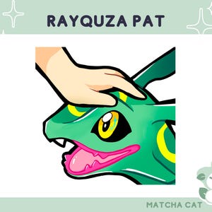 Rayquaza Pat Emote / Cute Poke Emotes for Streaming on Twitch and Discord / Legendary poke emotes