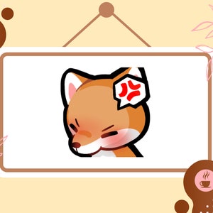 Angry Shiba Emote / Cute Dog Emote / Emote for Twitch and Discord
