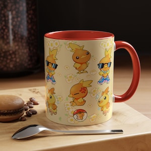 Poke Mug Torchic / Anime and Gaming Home decor / Kawaii  Gift / Poke Birthday / Personalized Mug / Emerald