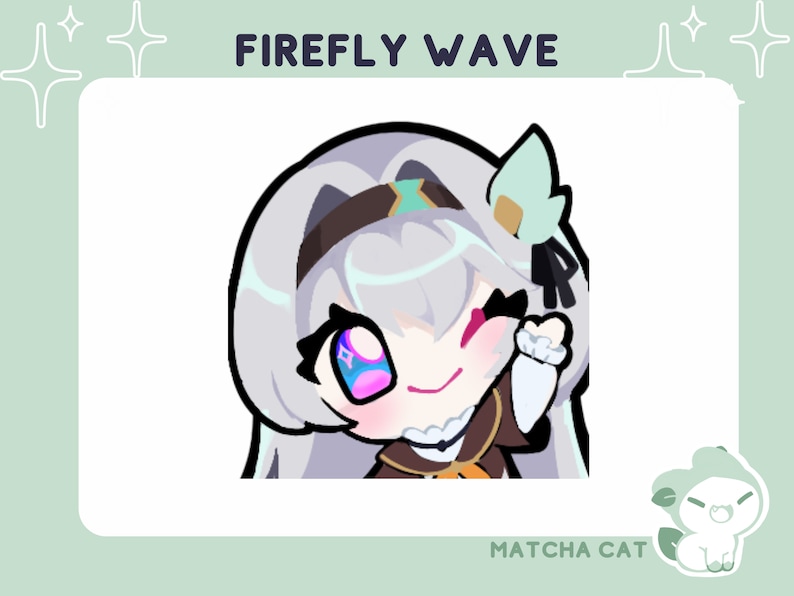 FIREFLY HSR Wave Emote Cute Emote for Streaming on Twitch and Discord ...