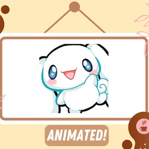 ANIMATED CinnamoroΙΙ Hi Emote / Kawaii Cute Emote for Twitch and Discord