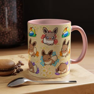 Eevee Poke Mug: Kawaii Anime Gamer Gift, Emerald Interior