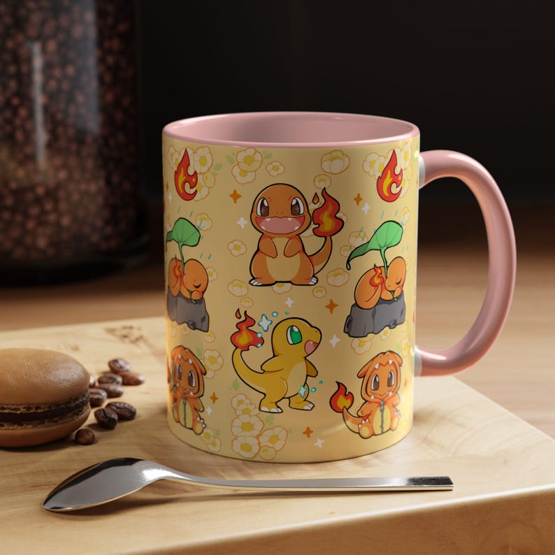 Poke Mug: #4 / Anime and Gaming Home decor / Kawaii Gift / Poke Birthday / Personalized Mug / gamer gifts / gaming decor / poke gift image 3