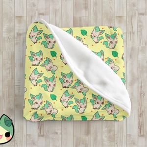Eeveelution Velveteen Plush Blanket, Cozy Anime Gaming Throw, Gamer Blanket, Soft Gamer Gift, Video Game Blanket, Gaming Room Decor