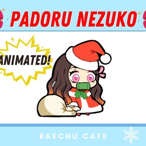 Animated Padoru Nezuko Emote: Twitch, Discord (GIF)