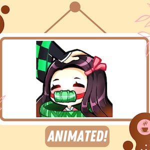 Cute Pat Emote / Anime Emote for Streaming on Twitch and Discord / Demon Girl Slayer Emote  /