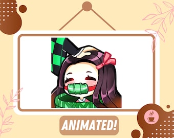 Cute Pat Emote / Anime Emote for Streaming on Twitch and Discord / Demon Girl Slayer Emote  /