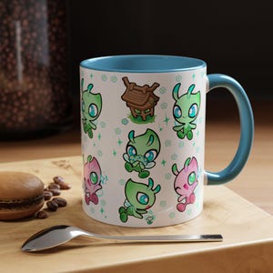 Celebi Poke Mug / Anime and Gaming Home decor / Kawaii  Gift / Poke Birthday / Gift for Anime fans and Gamers / Generation 3 / Custom Mug