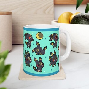 Caneca Umbre 11oz / Decoração de casa fofa POGO Eeveelutions design kawaii Presente para jogadores Aniversário Feriado Aniversário Chá de bebê