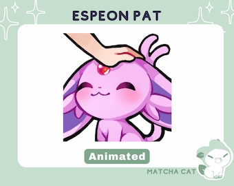 ANIMATED Pat Emote / Kawaii Cute Espie pat emote / Poke emotes for streaming on twitch and discrod
