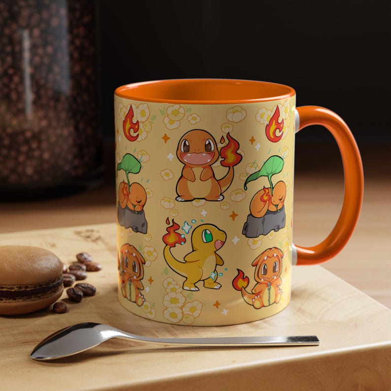 Poke Mug: #4 / Anime and Gaming Home decor / Kawaii Gift / Poke Birthday / Personalized Mug / gamer gifts / gaming decor / poke gift image 1