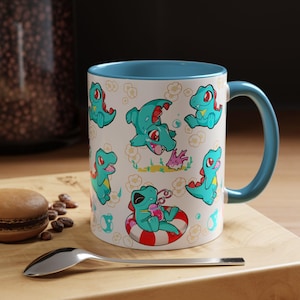Poke Mug Totodile / Anime and Gaming Home decor / Kawaii  Gift / Poke Birthday / Gift for Anime fans and Gamers / Generation 2 / Custom Mug