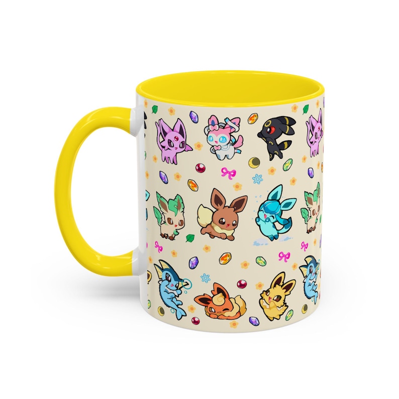 Eeveelution Mug / Anime and Gaming Home decor / Kawaii Gift / Poke Birthday / Personalized Mug / gamer gifts / gaming decor / poke gift image 6