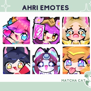 Ahri Emote Bundle / League of Legends Emotes for Streaming on Twitch and Discord