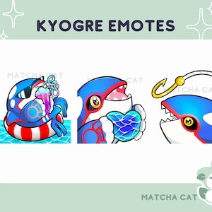 Kyogre Emote Bundle / Emotes for Streaming on Twitch and Discord / Generation 3 / Ruby Emerald Saphire