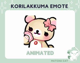 Animated Kawaii Bear Twitch Emote: Makeup Emote