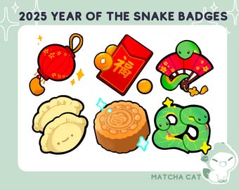 Badge Twitch dell'Anno del Serpente: risorse per lo streaming del Capodanno lunare (download digitale)