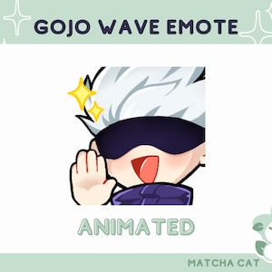 ANIMATED "Wave" Emote / Animated Anime Emote for Twitch, Discord, and Other Streaming Platforms / Jujutsu Emote