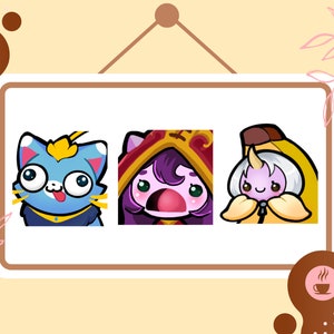 League of Legends Support Enchanter Emotes / Emotes for Gamer Girls and Boys / Twitch Discord Kitten Support Cutie UWU