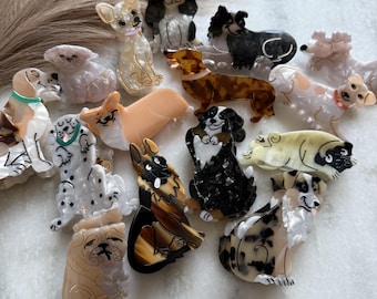Dog Claw Clip | Choose Your Dog | 15+ Dog Breeds | Hair Accessory | Gift for Dog Lovers | Ships from Canada