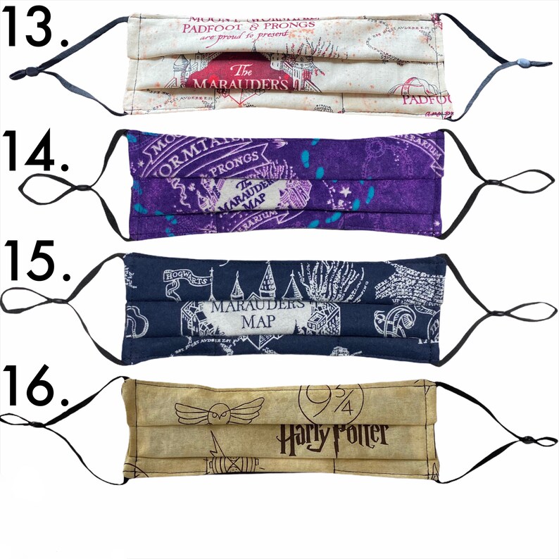 Harry Potter Face Masks Handmade With Filter Pocket Cotton Etsy Canada