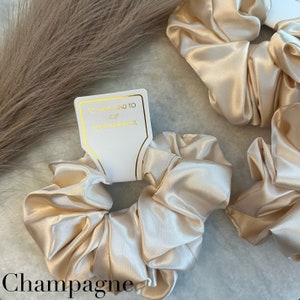 Jumbo Bridesmaid Scrunchies | To Have and To Hold | Silk Satin Soft Hair Ties Scunchies Hair Accessories Bridesmaid Proposal Bridesmaid Gift