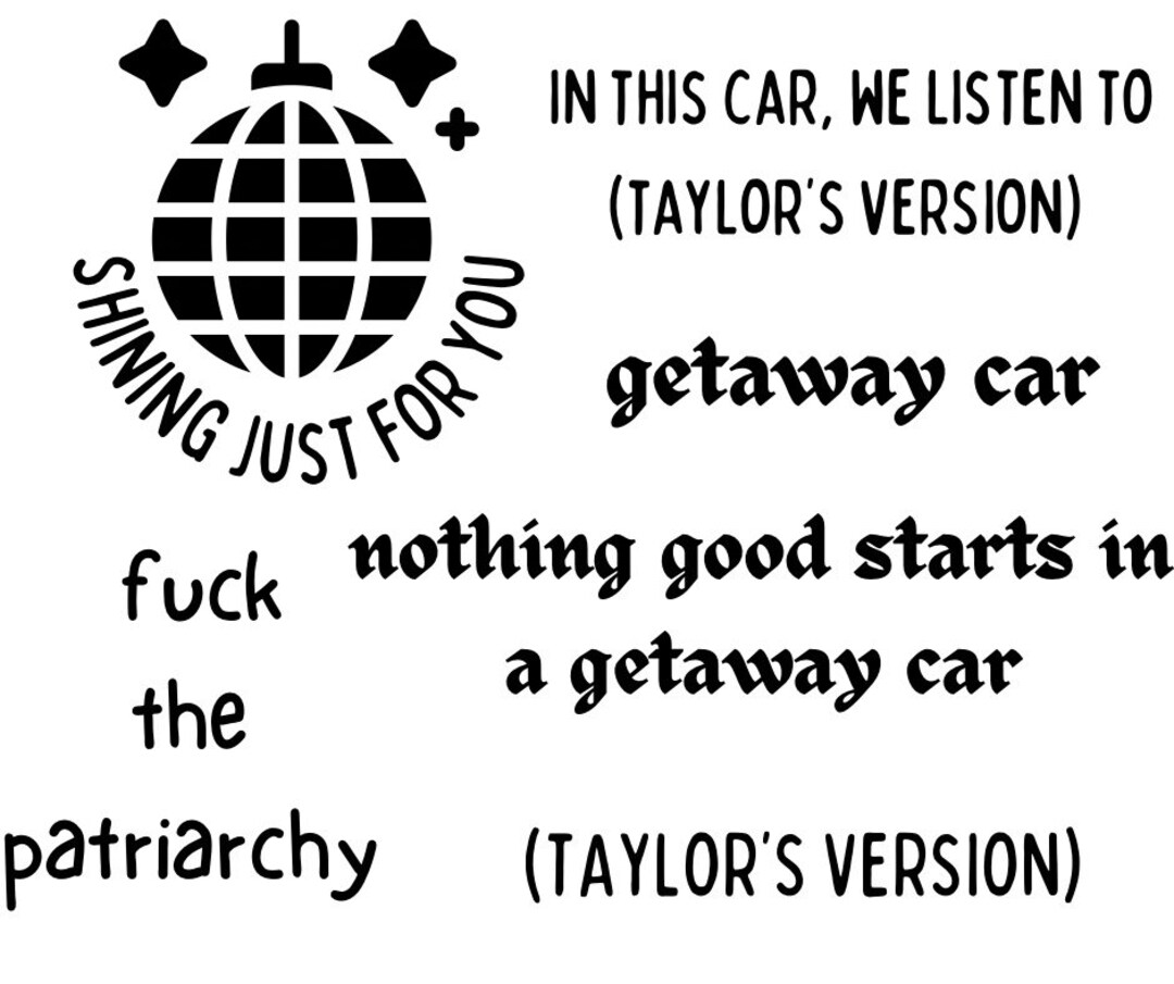 Taylor Swift Car and Mirror Decals Etsy