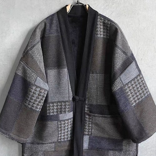 Japanese Handmade Coffee Brown Patchwork Cotton With Extra - Etsy