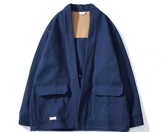 16x10x6cm Indigo Union Japanese Handmade Blue Kofu Patchwork YKK Unisex Battery Pouch Bag