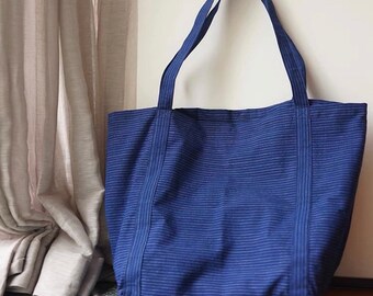 16x10x6cm Indigo Union Japanese Handmade Blue Kofu Patchwork YKK Unisex Battery Pouch Bag