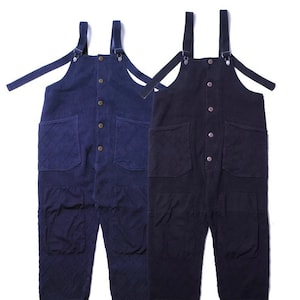 Indigo Union Japanese Kendo Sashiko Fabric Collection Unisex USN WII Overalls