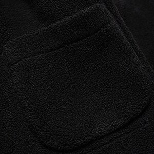 Japanese Indigo Union Black Wool Polyester Blended Handmade Unisex Reversible French Coat Fleece Jacket image 8