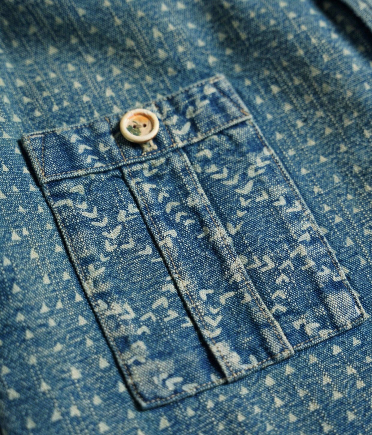 Coton très fin Sashiko - Teinture naturelle Indigo - Bleu marine - Nona