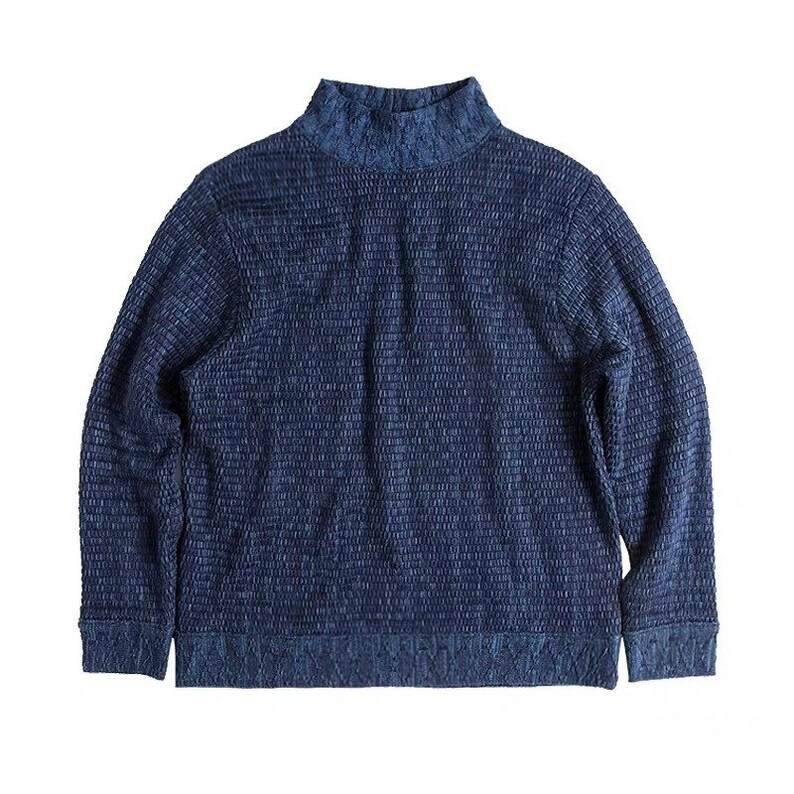 Japanese Indigo Union Natural Plant Dyed shops Handmade Unisex Sashiko Kendo Sweater | 2 Colors - Blue & Black | Made to Order