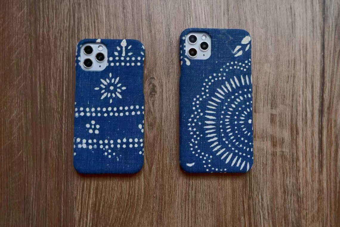 Indigo Union Handmade Kofu Boro Fabrics Japanese iPhone Cases | Etsy