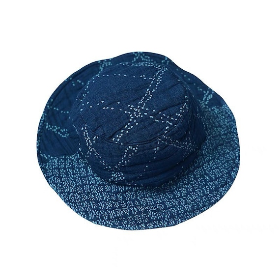 Japanese Indigo Dye Sashiko Reversible Handmade Fisherman Hat Outdoor  Bucket Hat Unisex -  Canada