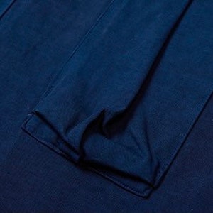 Japanese Indigo Dye Big Double Pockets T-Shirt Organic Plant Hand Dye in Cotton Mid Blue Spring & Summer Collection Gift Idea image 6