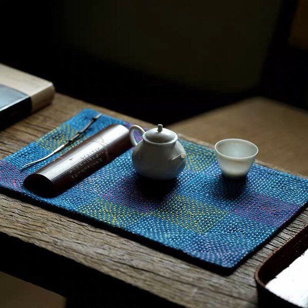 Sashiko Tea Mat Etsy