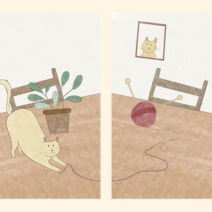 Fabriqué sur commande | Cartes myosotis | 2 cartes avec 1 histoire illustrée | Format A6