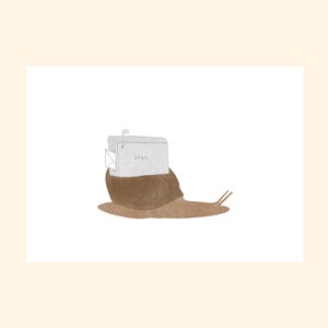 Caracol con buzón | Tarjeta A6 | Durable