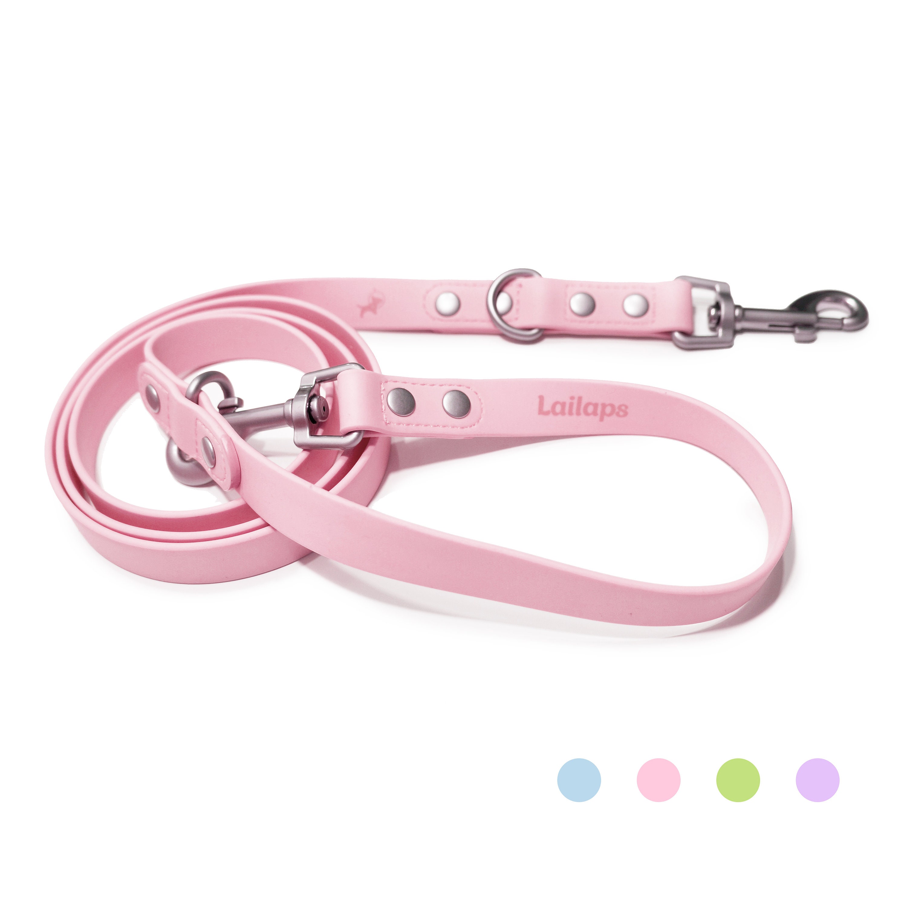 pink waterproof dog collar