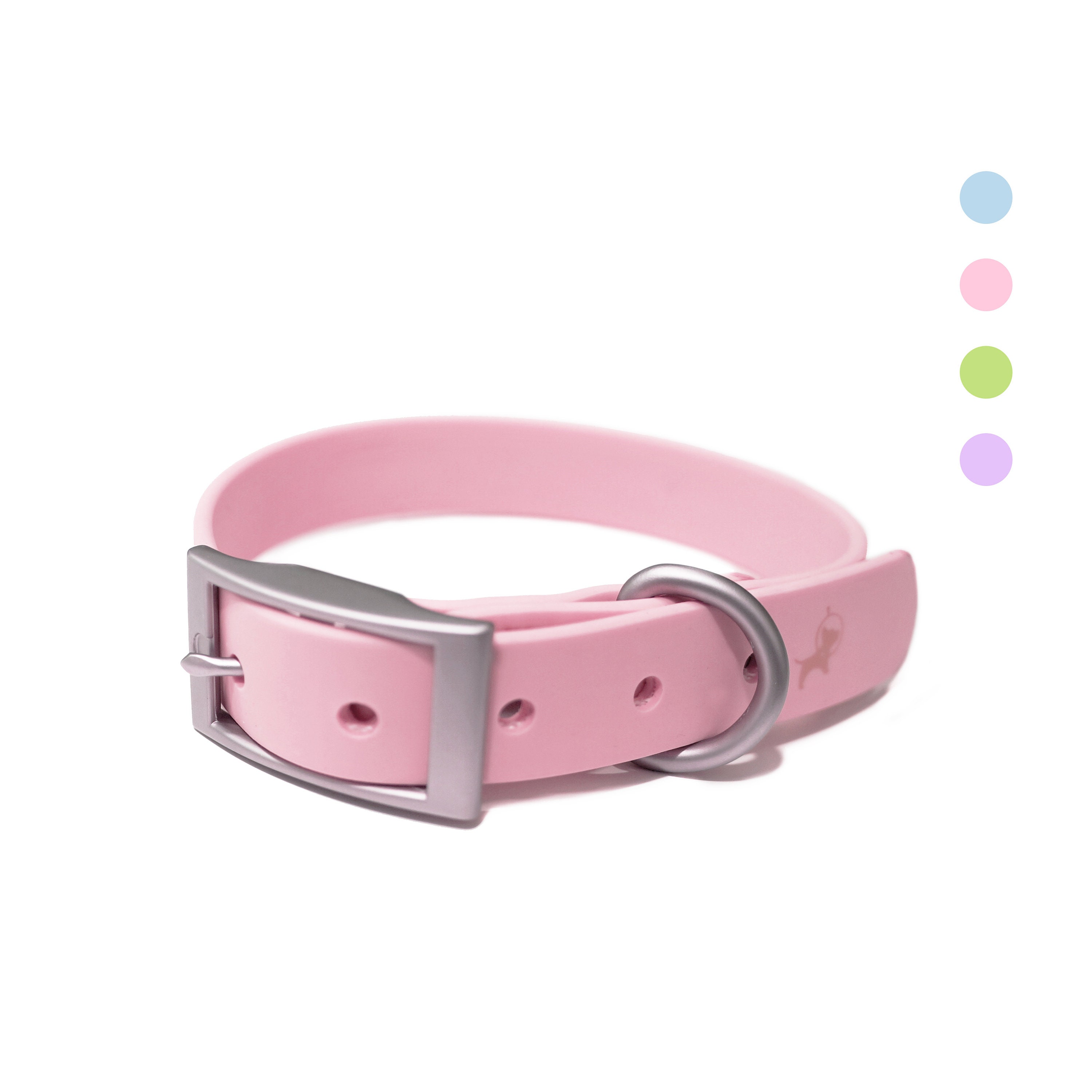 pastel pink dog collar