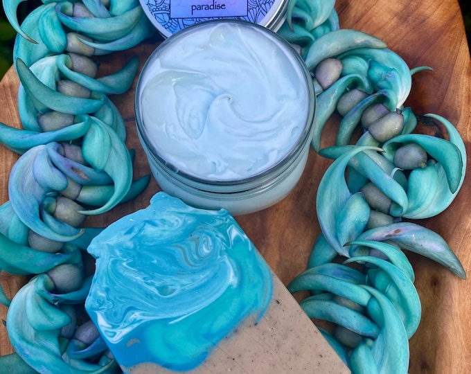 Featured listing image: Paradise Cacao Gift Set with Hamoa Beach Farmcrafted Cacao Soap, Paradise Cacao Body Butter, & Paradise Roll-On! FREE Shipping Available!