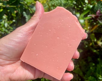 Hibiscus Rose Farmcrafted Cacao Soap handmade with Hibiscus Tea & Mineral-Rich Rose Kaolin Clay!