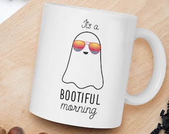 È una tazza da caffè mattutina BOOTIFUL / Regalo di Halloween / Regalo autunnale / Tazza di Halloween / Tazza fantasma