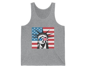 Independence Day Tank Top | Fourth of July Tank | Statue of Liberty America Shirts | 4th of July T-shirt | American Made