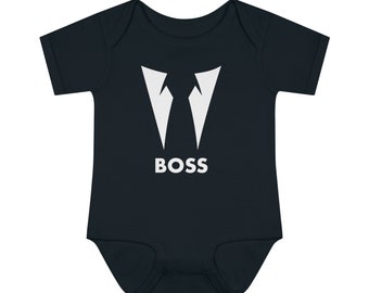 Boss Baby Onesie Short Sleeve – Funny Baby Birthday Outfit, New Parent Gift, Halloween Baby Costume, Boss Baby Bodysuit, 1st Birthday Shirt